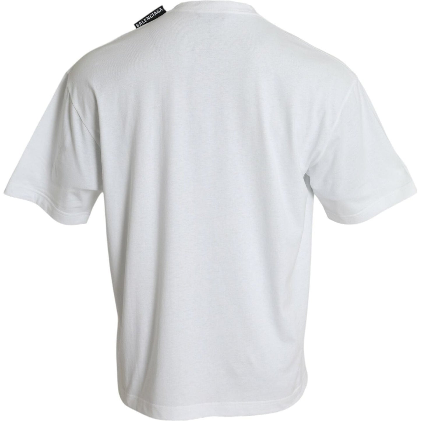 Balenciaga Off White Cotton Jersey Round Neck T-shirt TSH84961-S