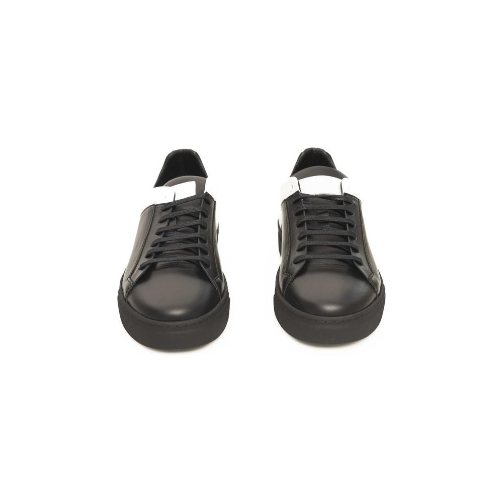 Cerruti 1881 Black Cowhide Men Sneaker