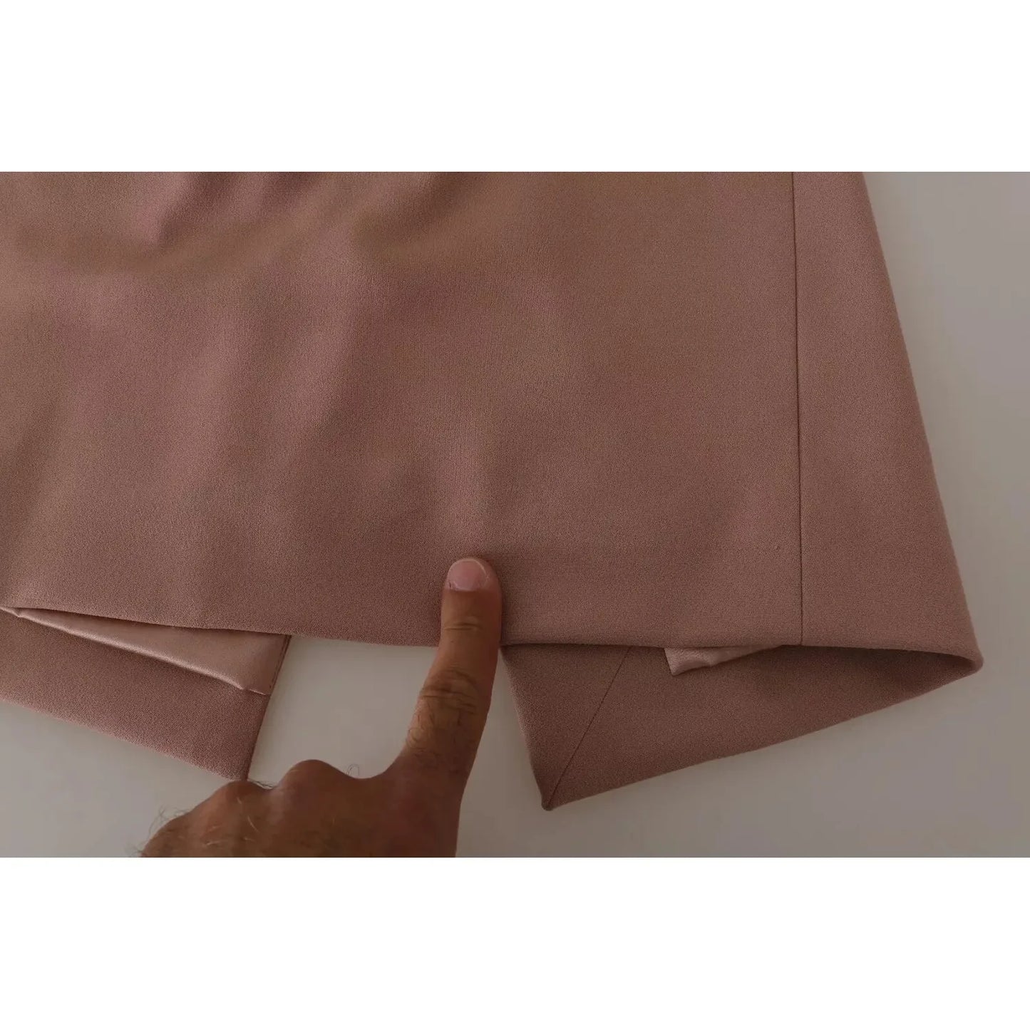 Dolce & Gabbana Dusty Pink Midi Sheath Crystal Buttons Dress DR1508-40