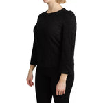 Dolce & Gabbana Black Lace Long Sleeves Blouse STAFF Top TSH4900-42