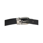 Dolce & Gabbana Black Leather Silver Metal Buckle Men Belt BEL9120-90