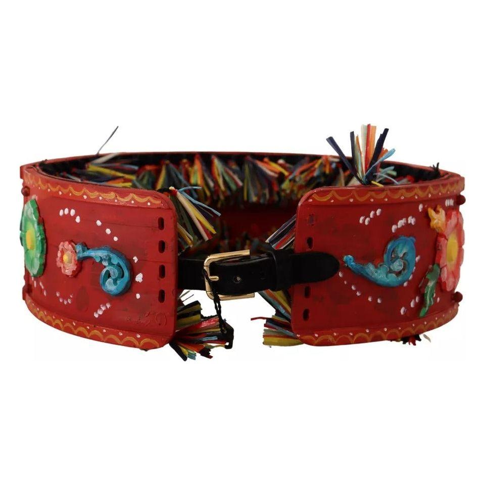 Dolce & Gabbana Multicolor Floral Wide Waist Carretto Belt BEL8294-65