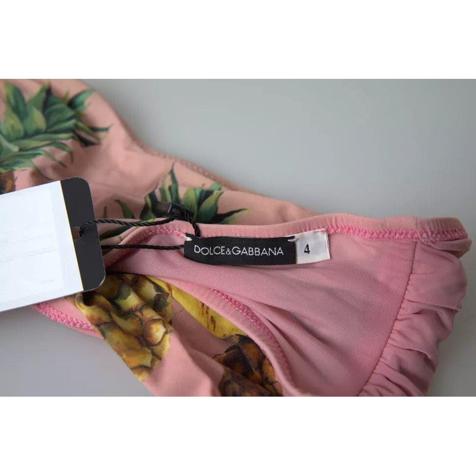 Dolce & Gabbana Pink Printed Beachwear Bikini Top Swimsuit BIK1746-4