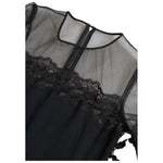 Dolce & Gabbana Black Sheer Floral Lace Sheath Midi Dress DR28889-42