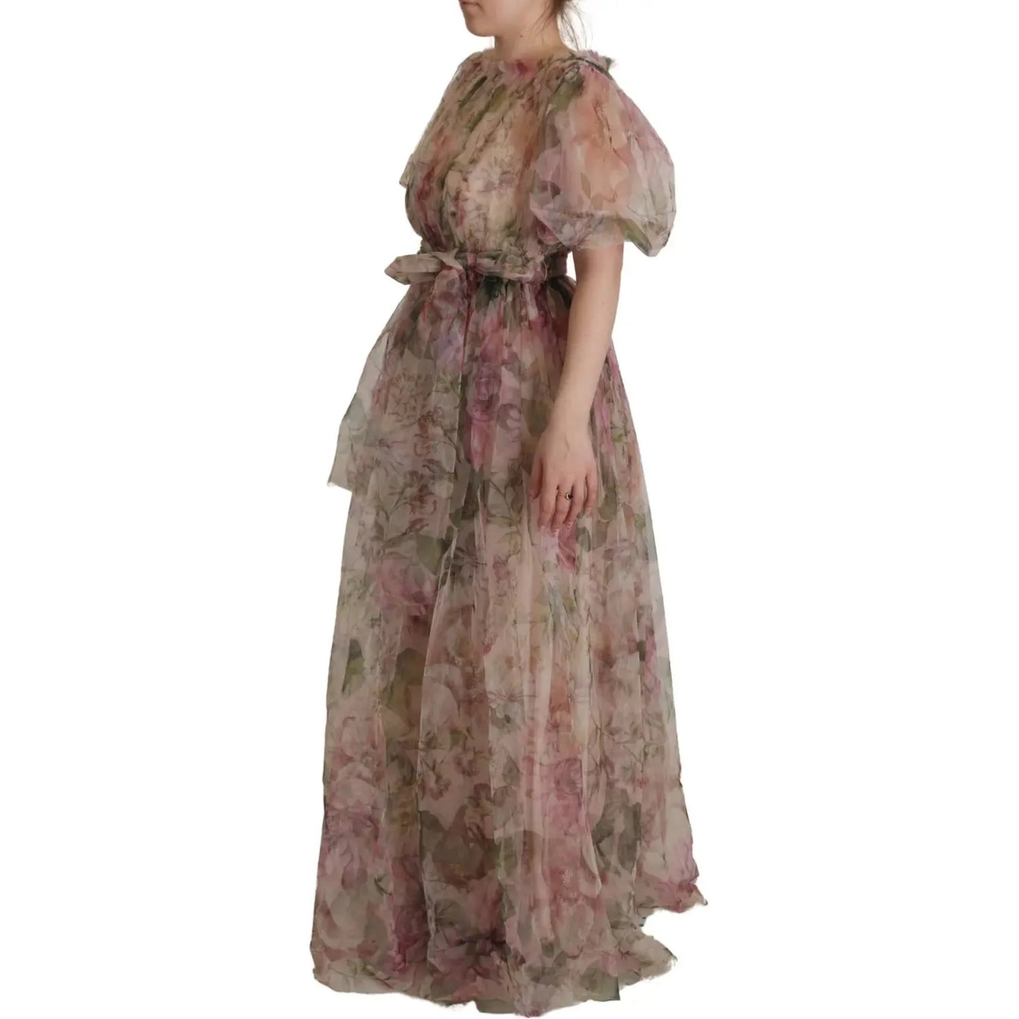 Dolce & Gabbana Multicolor Floral Print Long Maxi Gown Dress DR28738-40