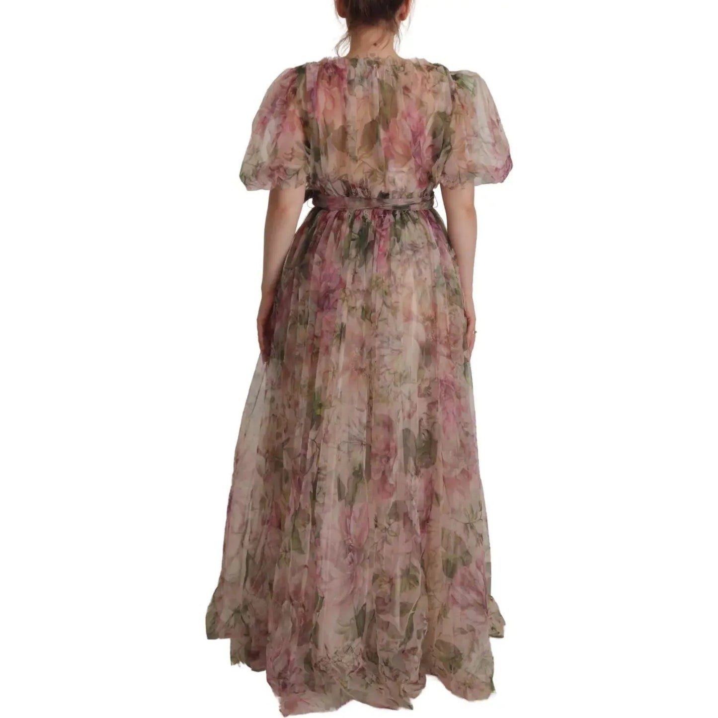 Dolce & Gabbana Multicolor Floral Print Long Maxi Gown Dress DR28738-40