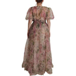 Dolce & Gabbana Multicolor Floral Print Long Maxi Gown Dress DR28738-40