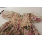 Dolce & Gabbana Multicolor Floral Print Long Maxi Gown Dress DR28738-40