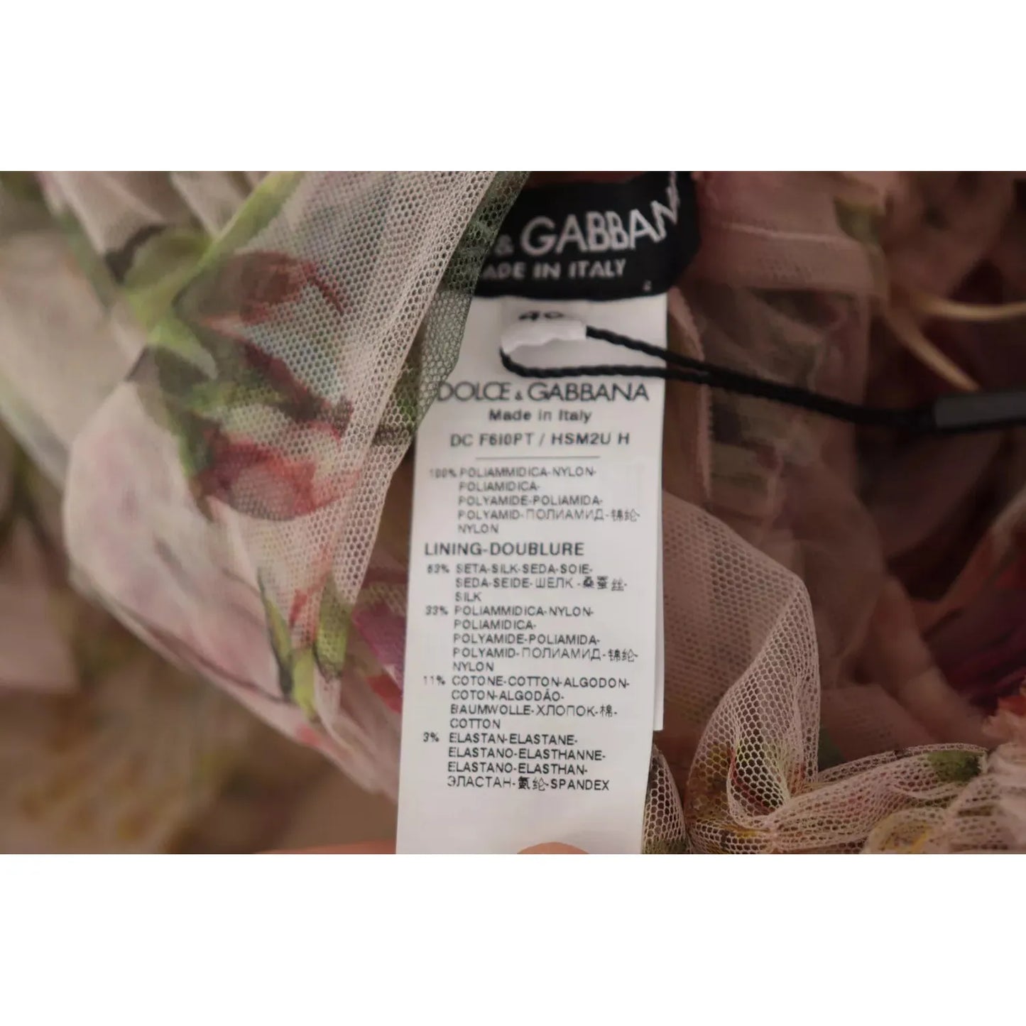 Dolce & Gabbana Multicolor Floral Print Long Maxi Gown Dress DR28738-40