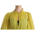Dolce & Gabbana Yellow Shift A-line Silk Gown Dress DR2043-40