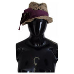 Dolce & Gabbana Brown Ribbon Floral Embellished Straw Hat HAT9432-58