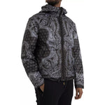 Dolce & Gabbana Gray Bandana Hooded Full Zip Bomber Jacket JKT3863-50