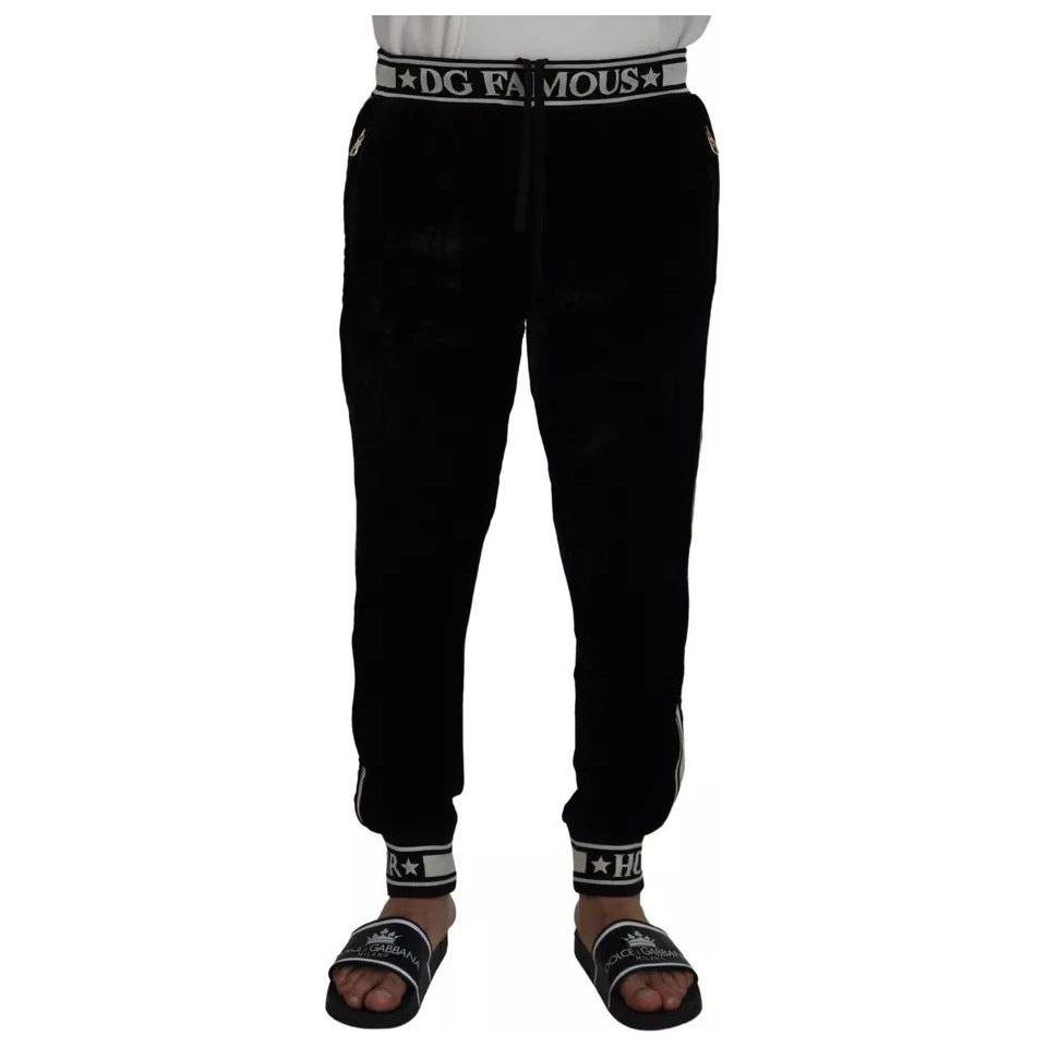 Dolce & Gabbana Black Jogger Jogging Trouser Cotton Pants PAN73219-46