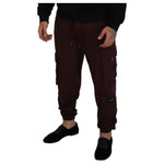 Dolce & Gabbana Bordeaux Cargo Jogger Trouser Cotton Pants PAN73203-54