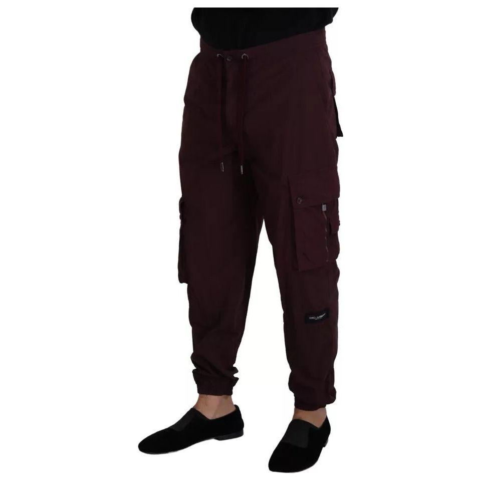 Dolce & Gabbana Bordeaux Cargo Jogger Trouser Cotton Pants PAN73203-54