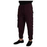 Dolce & Gabbana Bordeaux Cargo Jogger Trouser Cotton Pants PAN73203-54