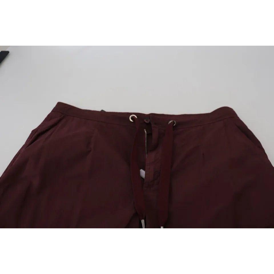 Dolce & Gabbana Bordeaux Cargo Jogger Trouser Cotton Pants PAN73203-54