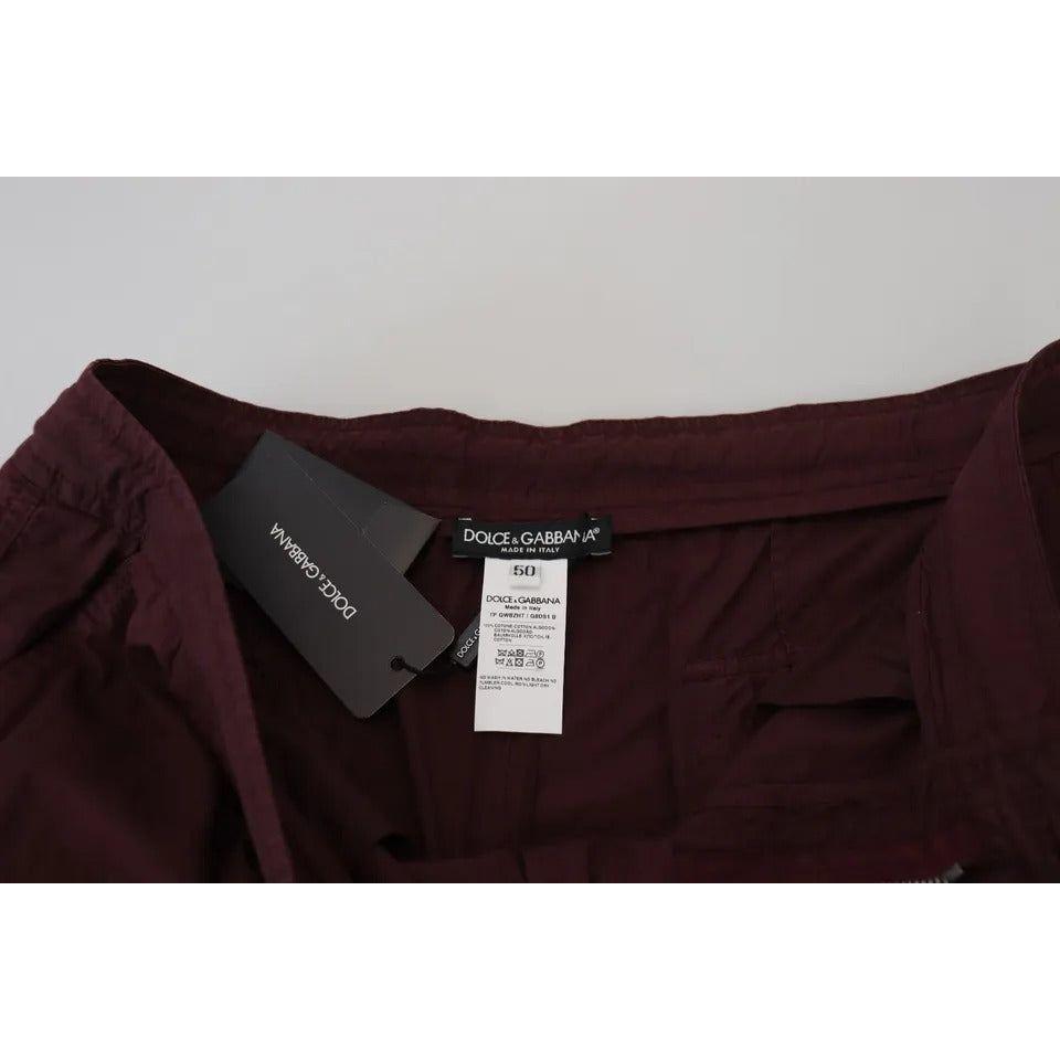 Dolce & Gabbana Bordeaux Cargo Jogger Trouser Cotton Pants PAN73203-54