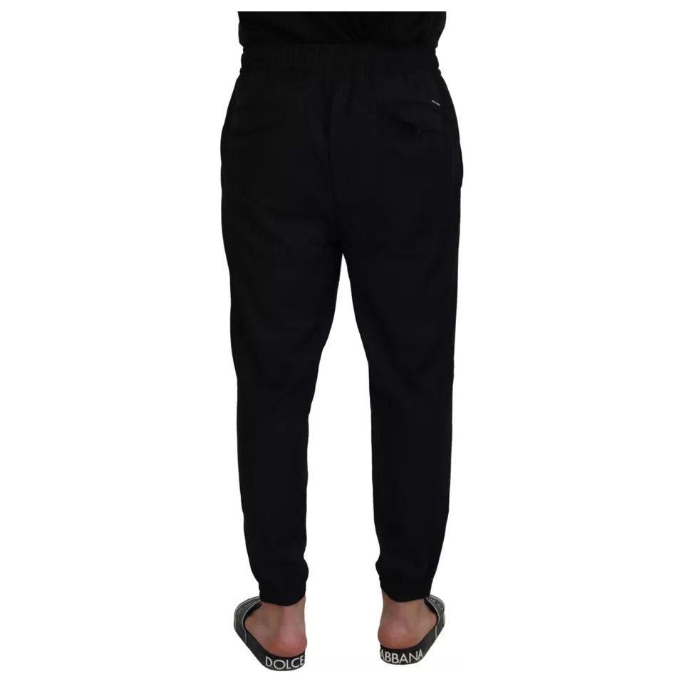 Dolce & Gabbana Black Jogger Jogging Wool Pants PAN72970-52