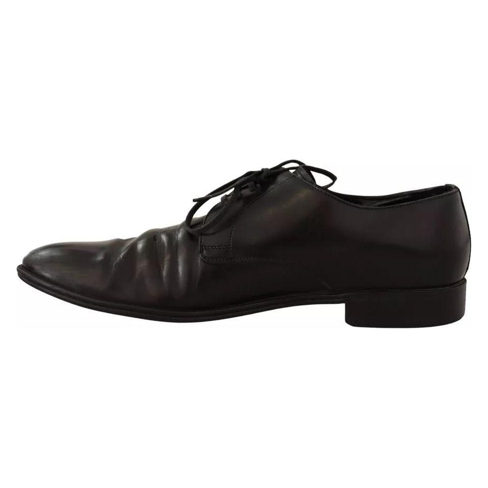 Dolce & Gabbana Black Leather Derby Dress Formal Shoes MV4039-41.5