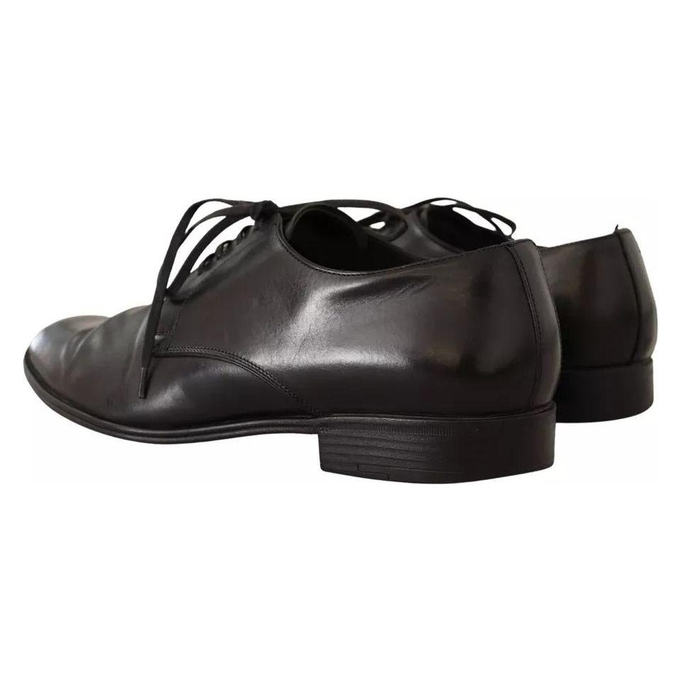 Dolce & Gabbana Black Leather Derby Dress Formal Shoes MV4039-41.5
