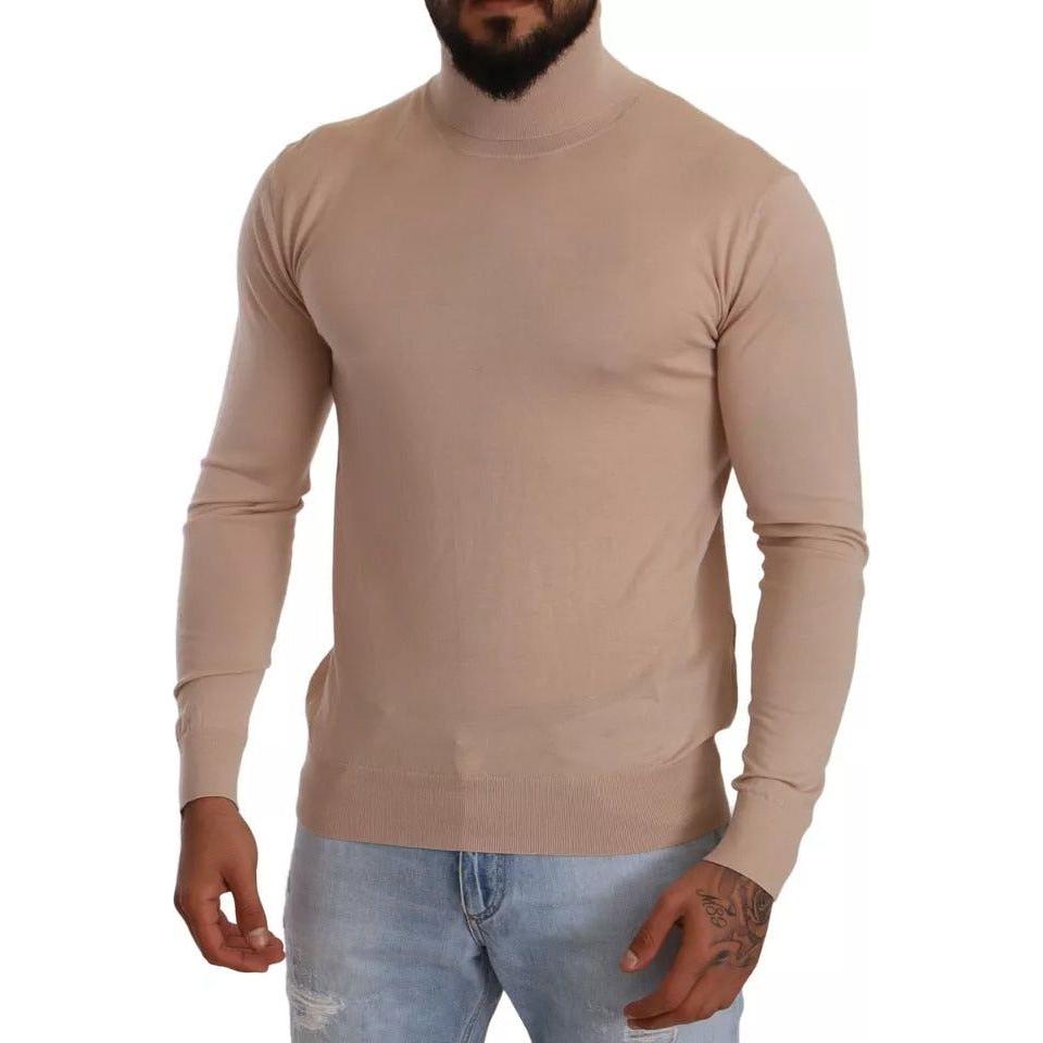 Dolce & Gabbana Beige Cashmere Turtleneck Pullover Sweater TSH6528-50