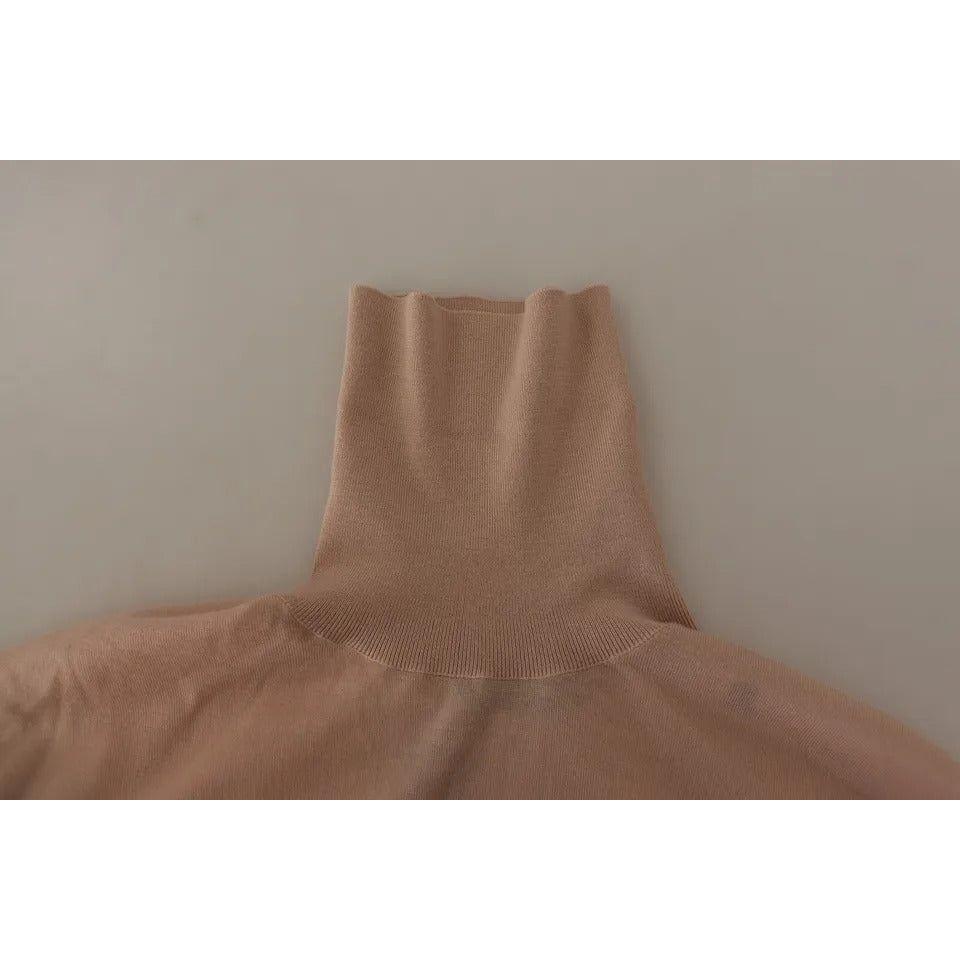 Dolce & Gabbana Beige Cashmere Turtleneck Pullover Sweater TSH6528-50