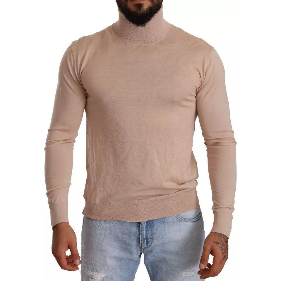 Dolce & Gabbana Beige Cashmere Turtleneck Pullover Sweater TSH6528-50