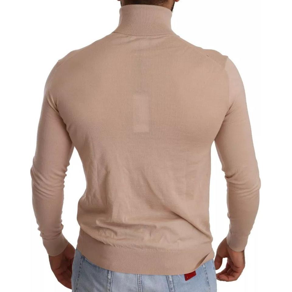 Dolce & Gabbana Beige Cashmere Turtleneck Pullover Sweater TSH6528-50