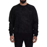 Dolce & Gabbana Black Polyester Crewneck Pullover Sweater TSH83167-48