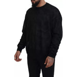 Dolce & Gabbana Black Polyester Crewneck Pullover Sweater TSH83167-48