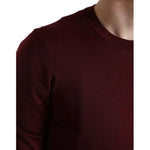 Dolce & Gabbana Bordeaux Wool Knit Crew Neck Pullover Sweater TSH84170-48