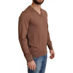 Dolce & Gabbana Brown Silk Cashmere Pullover Sweater TSH6514-46