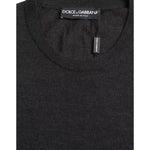 Dolce & Gabbana Dark Gray Cashmere Crewneck Pullover Sweater TSH851901-46