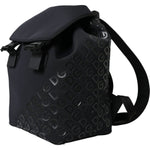Dolce & Gabbana Black Neoprene Nylon DG Logo School Backpack Bag BAG1423