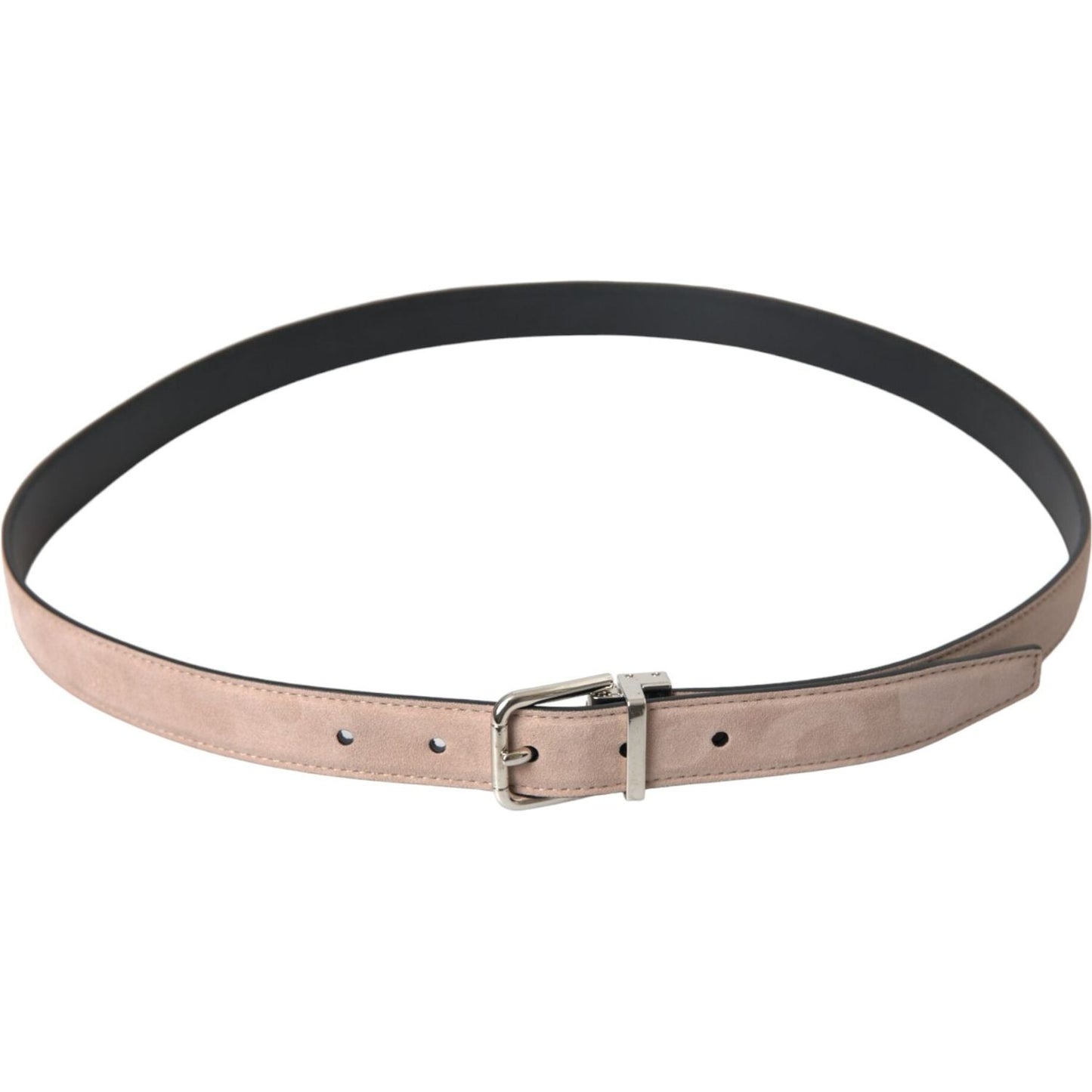 Dolce & Gabbana Beige Suede Leather Silver Buckle Belt Men BEL9183-105