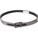 Dolce & Gabbana Multicolor Embellished Silver Metal Buckle Belt BEL9190-90