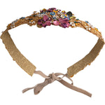 Dolce & Gabbana Multicolor Embellished Floral Crystal Wide Waist Belt SMY10239-42