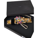 Dolce & Gabbana Multicolor Embellished Floral Crystal Wide Waist Belt SMY10239-42