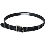 Dolce & Gabbana Black White Cotton Metal Silver Buckle Belt WMB311-75