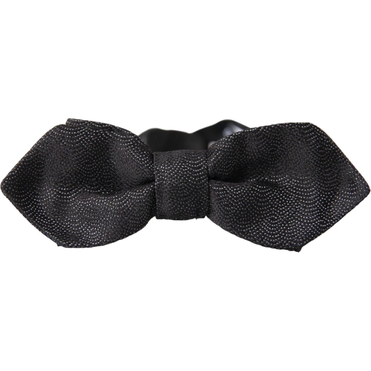 Dolce & Gabbana Black Silk Adjustable Neck Men Bow Tie FT3834