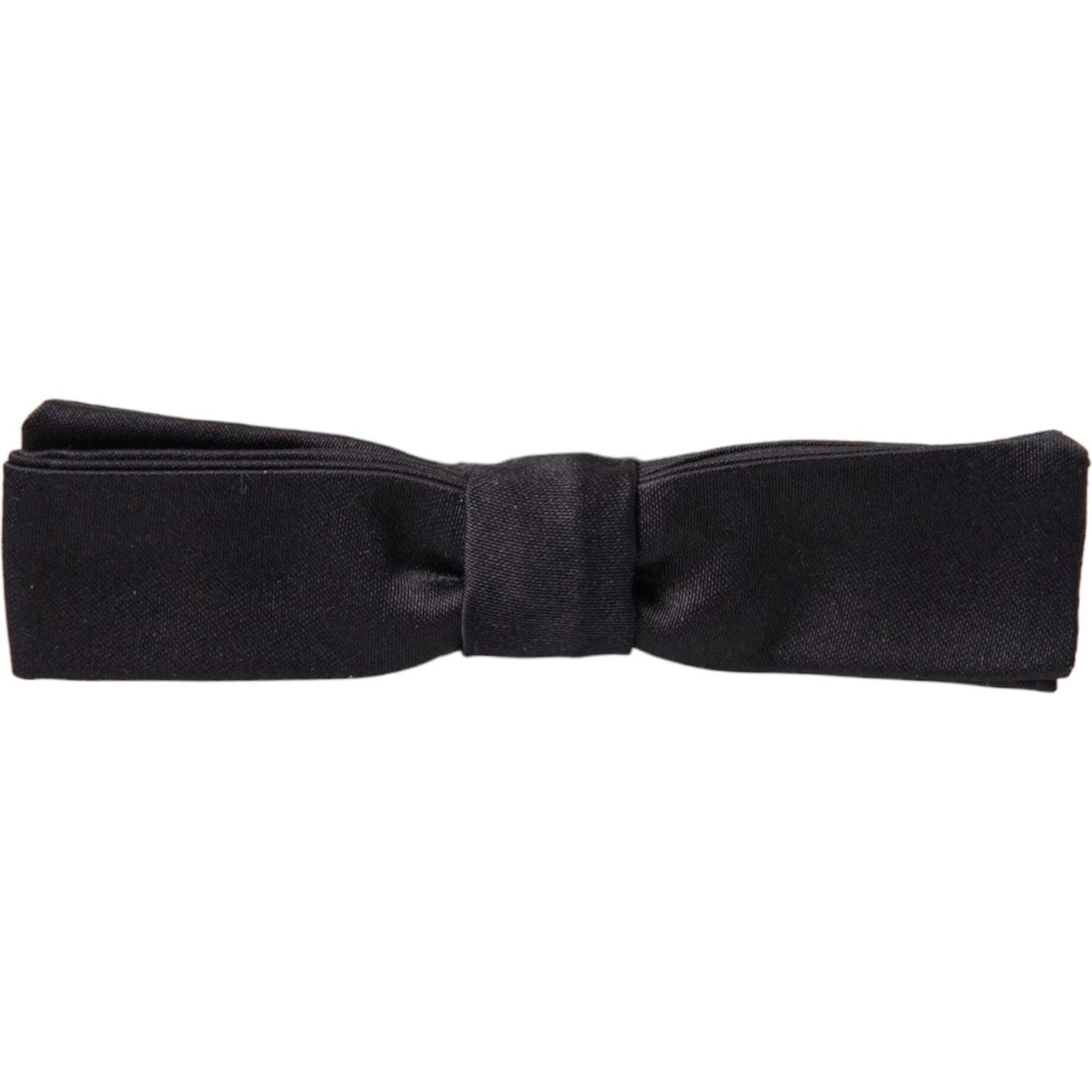 Dolce & Gabbana Dark Gray Silk Adjustable Neck Men Bow Tie FT3856