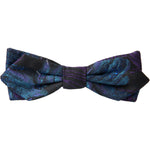Dolce & Gabbana Black Blue Brocade Adjustable Neck Men Bow Tie FT3860