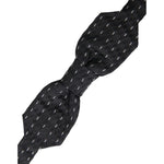 Dolce & Gabbana Black White Stitched Silk Men Neck Bow Tie FT3871