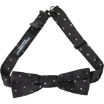 Dolce & Gabbana Black White Polka Dot Silk Men Neck Bow Tie FT3885