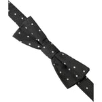 Dolce & Gabbana Black White Polka Dot Silk Men Neck Bow Tie FT3885