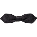 Dolce & Gabbana Black Brocade Silk Adjustable Neck Bow Tie FT3887