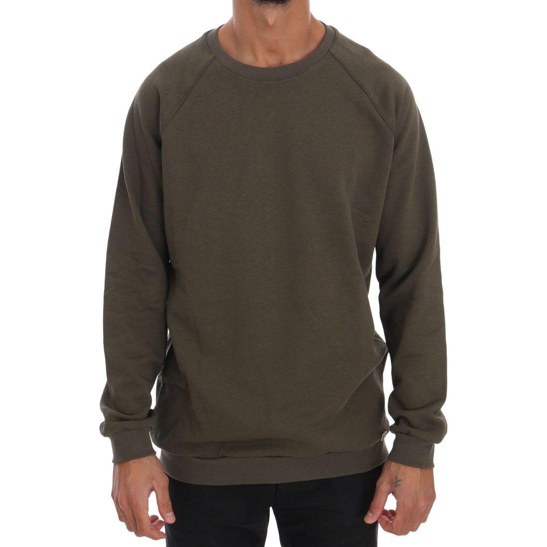 Daniele Alessandrini Green Crewneck Cotton Sweater TSH1339#2-2