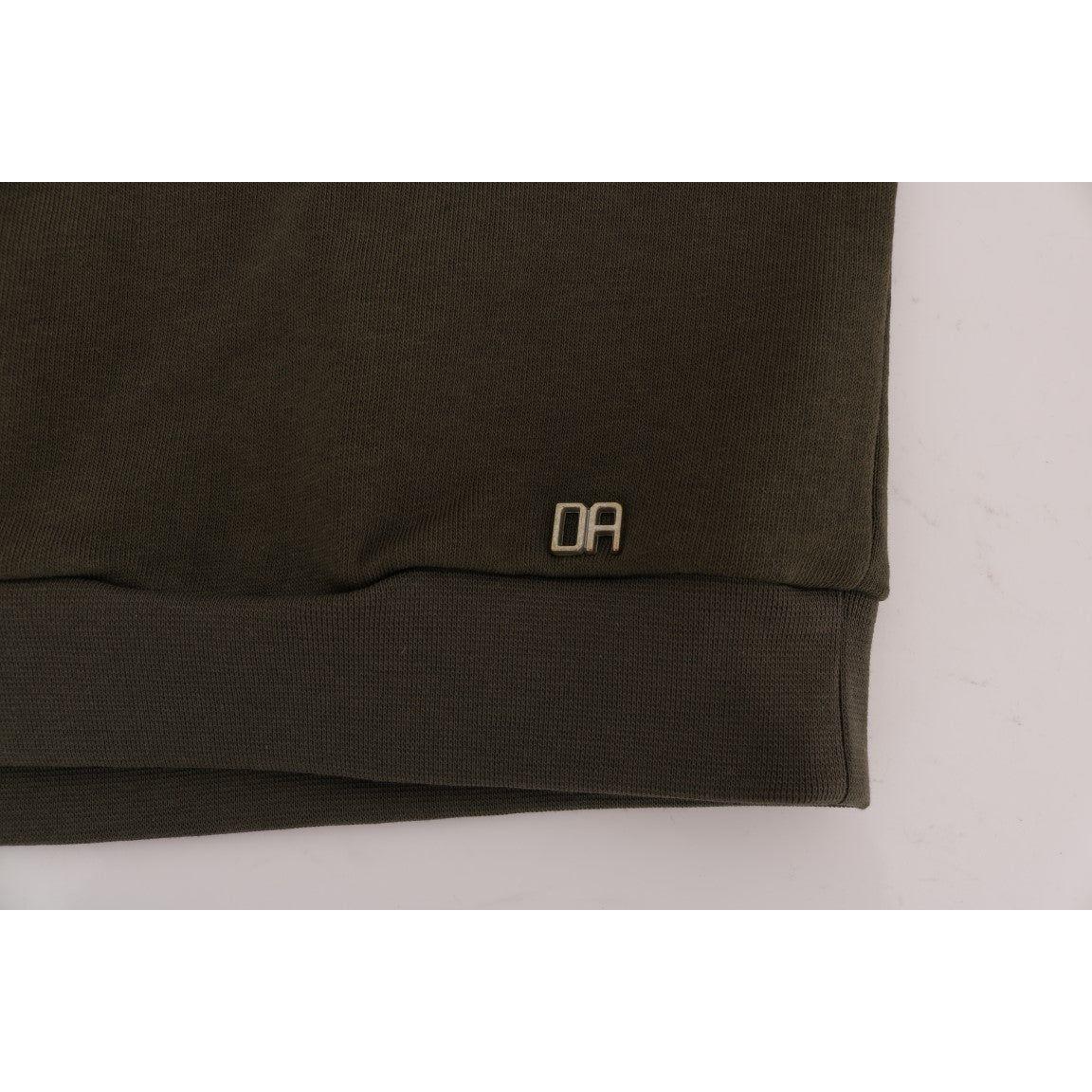 Daniele Alessandrini Green Crewneck Cotton Sweater TSH1339#2-2