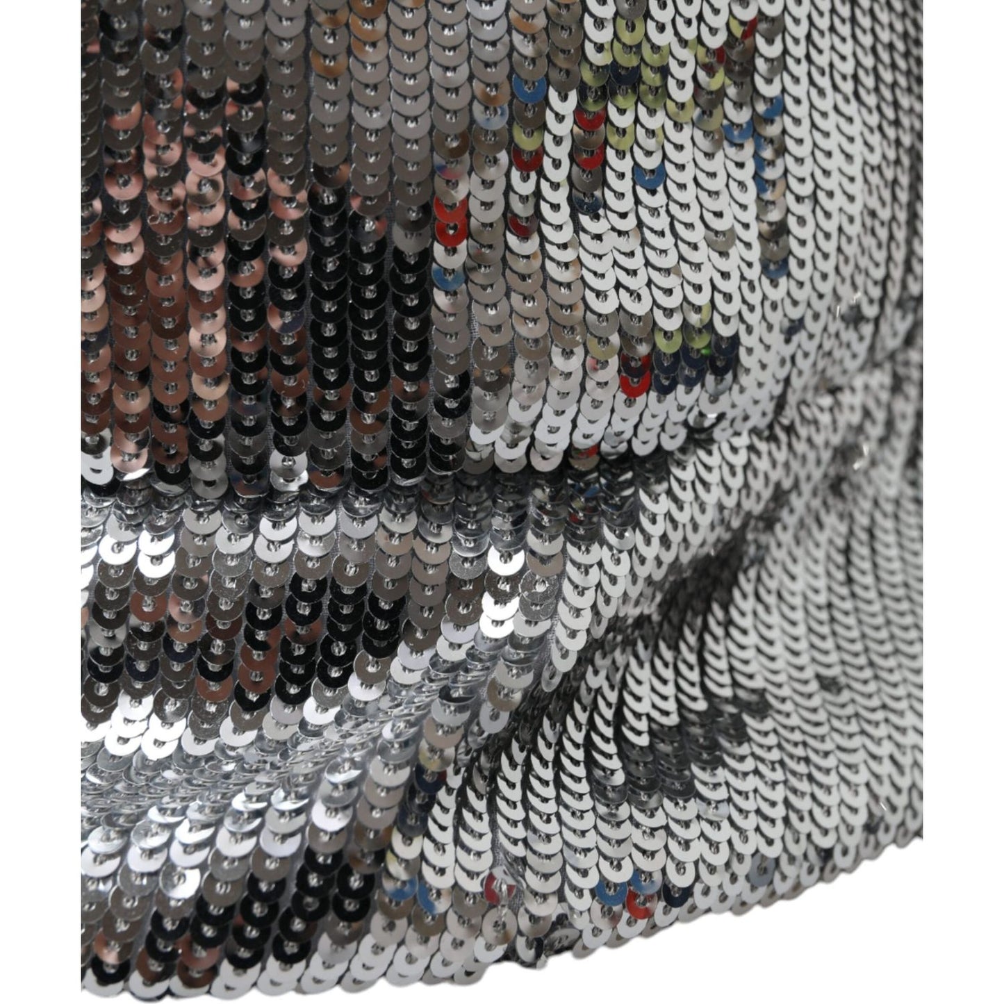 Dolce & Gabbana Silver Sequined Nylon Bucket Hat Men HAT9526-60